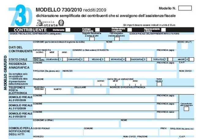 730 precompilato disponibile online